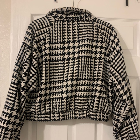 Houndstooth Bomber Jacket L - Picture 3 of 7